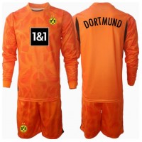 Camiseta Borussia Dortmund Portero Tercera Equipación Replica 2024-25 para niños mangas largas (+ Pantalones cortos)
